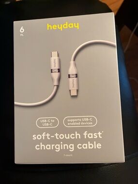 heyday USB-C to USB-C Charging Cable in Gray